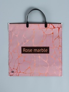 Пакет "Розовый мрамор", полиэтиленовый с пластиковой ручкой, 36 х 37 см, 100 мкм - Фото 1