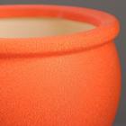 Горшок для цветов "Вьетнам", шёлк, оранжевый. Керамика, 5 л - Фото 3