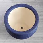 Горшок для цветов "Вьетнам", шёлк, синий, керамика, 5 л - Фото 2