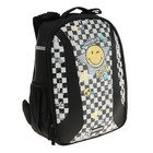 Рюкзак каркасный Herlitz Airgo 43х32х18 см, для девочек, SmileyWorld Rock, чёрный/белый/жёлтый - Фото 2