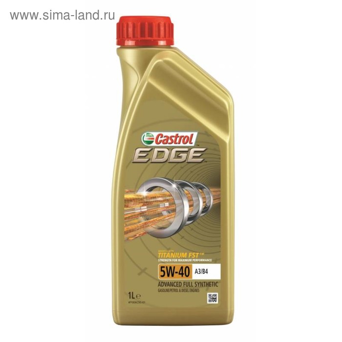 Масло моторное Castrol EDGE 5W-40 A3/B4, 1 л - Фото 1