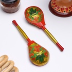 Ложка деревянная «Традиционная», полубаская, золото, 19×6 см, хохлома - Фото 8