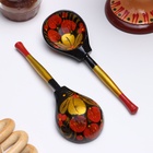 Ложка деревянная «Традиционная», полубаская, золото, 19×6 см, хохлома - Фото 9