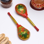 Ложка деревянная «Традиционная», полубаская, золото, 19×6 см, хохлома - Фото 10