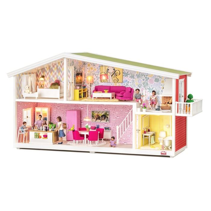 Домик кукольный Lundby «Классический», двухэтажный, со светом - Фото 1