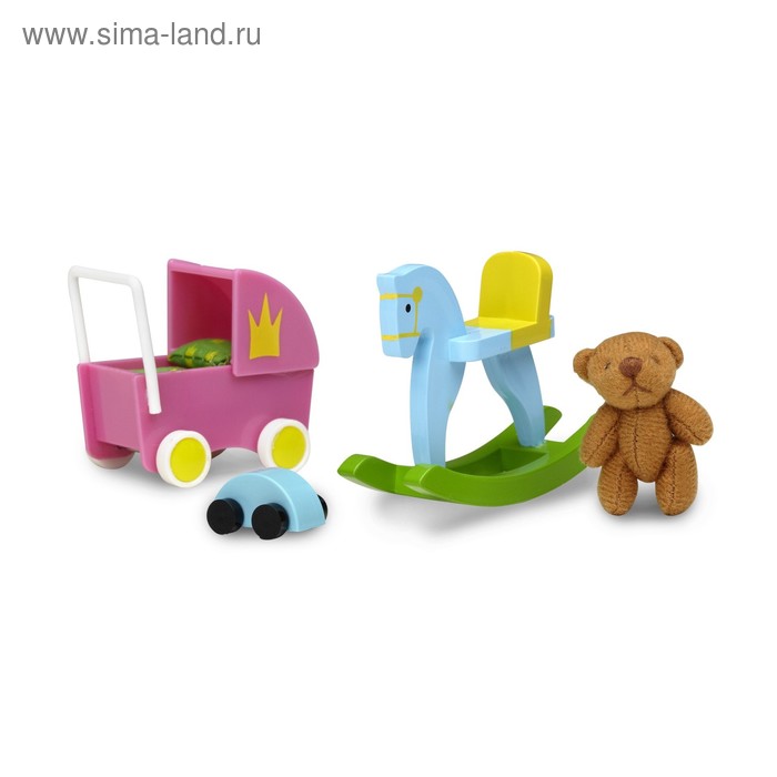 Игровой набор аксессуаров для кукольного домика Смоланд «Игрушки для детской» - Фото 1