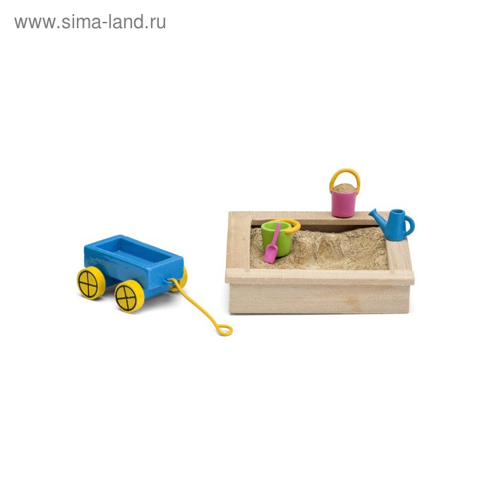 Игровой набор аксессуаров для кукольного домика Смоланд «Песочница с игрушками» - Фото 1