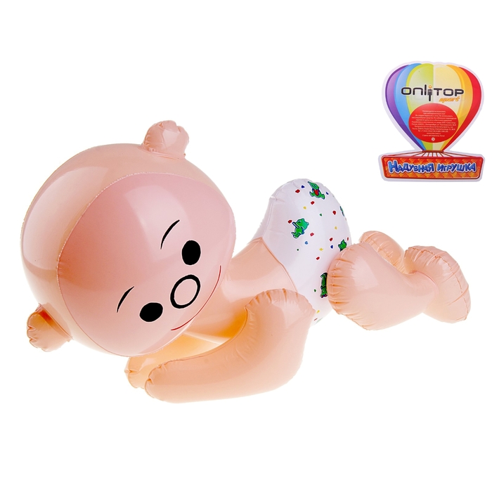 Надувная игрушка со звуком "Пупс",50 см - Фото 1