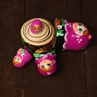 Матрёшка дерево «Божья коровка», фиолетовый платок, 5 кукольная, 9-11 см - Фото 11