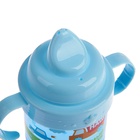 Поильник детский M&B «Сыночек» с твёрдым носиком, от 9 мес., 140 мл., с ручками, голубой - Фото 5