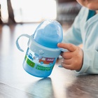 Поильник детский M&B «Сыночек» с твёрдым носиком, от 9 мес., 140 мл., с ручками, голубой - Фото 6