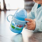 Поильник детский M&B «Сыночек» с твёрдым носиком, от 9 мес., 140 мл., с ручками, голубой - Фото 2
