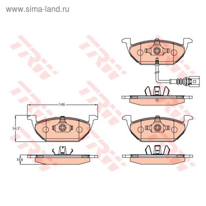 Колодки тормозные TRW GDB2108 - Фото 1