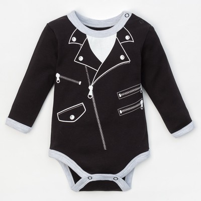 Боди Крошка Я «Рок стайл», рост 62-68 см, чёрное