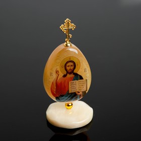 Яйцо «Спаситель Иисус Христос», на подставке, 5x11 см, селенит