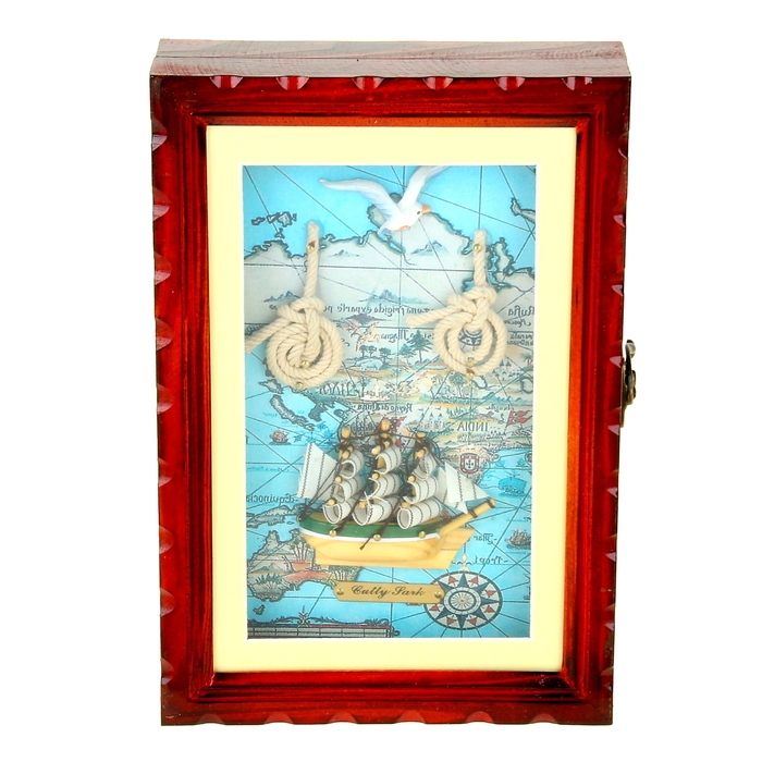 Ключница "География" 25х16,5х6 см - Фото 1