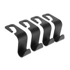 Крючок TORSO на подголовник, набор 4 шт., черный - Фото 3