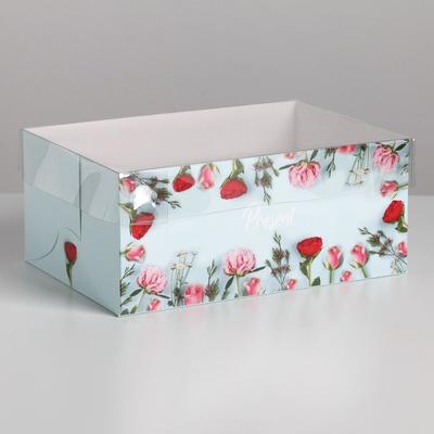Коробка на 6 капкейков, кондитерская упаковка Present, 23 х 16 х 10 см