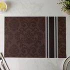 Салфетка сервировочная на стол «Вензеля», 45×30 см, цвет коричневый - Фото 4