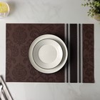 Салфетка сервировочная на стол «Вензеля», 45×30 см, цвет коричневый - Фото 5