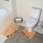 Набор ковриков для ванной и туалета Доляна «Пляж», 2 шт: 40×45, 45×75 см - Фото 1