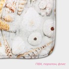 Коврики для ванной и туалета Доляна «Ракушки», 2 шт., 45×36 см, 75×44 см - Фото 3