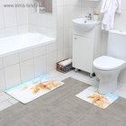 Набор ковриков для ванной и туалета Доляна «Звёзды на песке», 2 шт, 37×45, 45×75 см - Фото 5