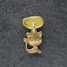 Брелок-талисман "Киса", натуральный янтарь - фото 321436792