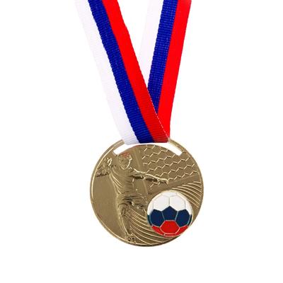 Медаль золото «Футбол», d=5 см, с лентой