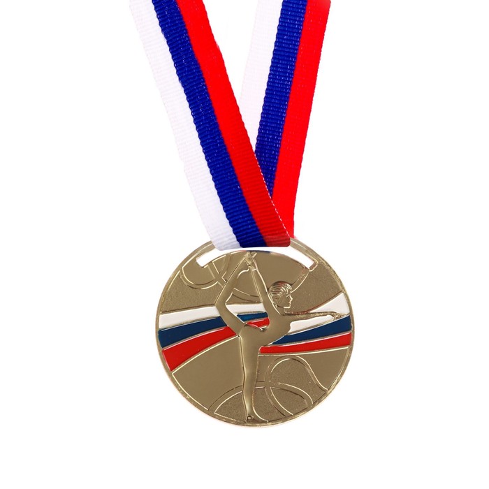 Медаль тематическая «Гимнастика», золото, d=5 см - фото 1906968807