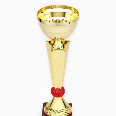 Кубок 174 В, наградная фигура, золото, подставка пластик, 31.5 см