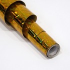 Пленка самоклеящаяся "Рябь", голография, золотая, 0.45 х 3 м, 3 мкр - Фото 3