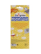 Карандаши Calligrata, цветные, двусторонние, 24 цвета, 12 шт., трёхгранные, деревянные 3883843