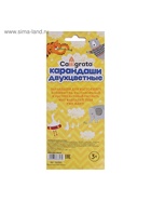 Карандаши Calligrata, цветные, двусторонние, 24 цвета, 12 шт., трёхгранные, деревянные - Фото 10