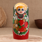 Матрёшка «Хохлома», красное  платье, 10 кукольная, 26 см - Фото 4