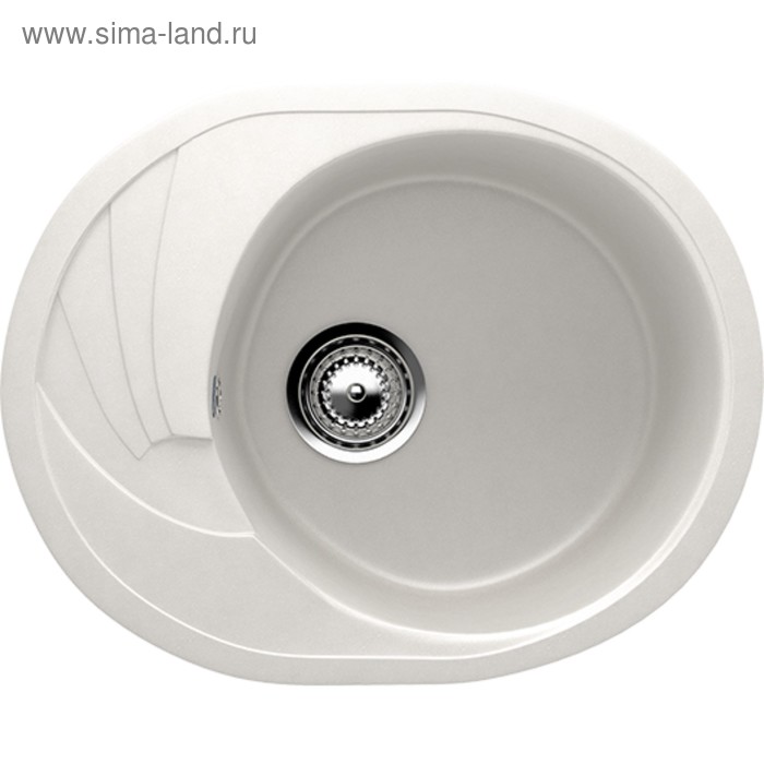 Мойка кухонная Ulgran U403-341, 570х465 мм, цвет ультра-белый