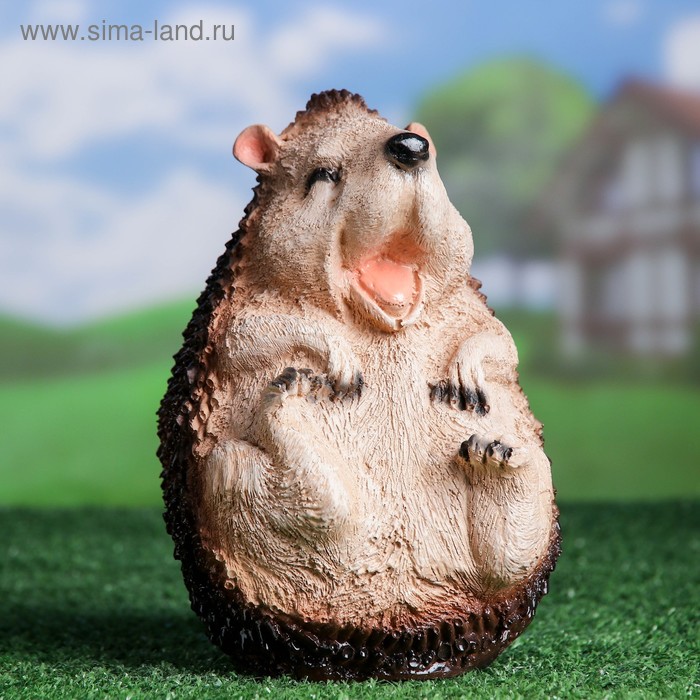 Садовая фигура "Еж веселый" 20см - Фото 1