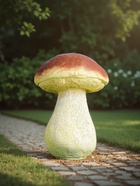 Садовая фигура из полистоуна «Гриб белый один малый», 17×12×12 см - Фото 3