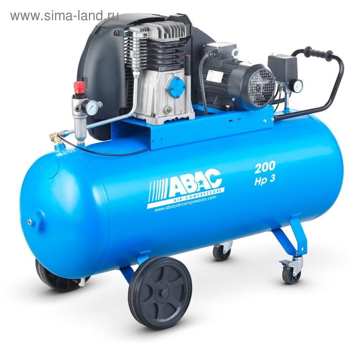 Компрессор ABAC А39В/200 СТ4, ременной, 486 л/мин, 200 л, 10 бар, 3 кВт, 380 В, рапид - Фото 1