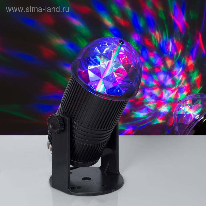 Световой прибор «Хрустальный шар» 9.5 см, свечение RGB, 12 В, УЦЕНКА - Фото 1