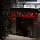 УЦЕНКА Гирлянда «Бахрома», 1.8×0.5 м, IP20, 48 LED, 220 В, 8 режимов, тёмная нить, свечение красное 4096730 - фото 3620410