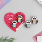 Значок деревянный «Енотики» парные, 2 шт., 9,5 х 8,7 см - Фото 4