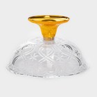 Салатник на ножке Доляна, 22×13 см, цвет золотистый - Фото 3