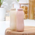 Бутылка для соуса, набор 2 шт., 350 мл, пластик, 11.5×5.5×19.5 см, розовый, жёлтый - Фото 1