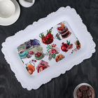 Поднос пластиковый «Ранний завтрак», 37,5×35×2 см, цвет МИКС - Фото 7