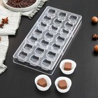 Форма для шоколада и конфет KONFINETTA «Куб», 27,5×13,5×3 см, 21 ячейка, ячейка 2,5×2,5 см - фото 982483