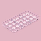 Форма для конфет и шоколада KONFINETTA «Куб», пластик, 27.5×13.5×3 см, 21 ячейка (2.5×2.5 см), прозрачная 3823578