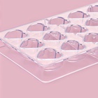 Форма для конфет и шоколада KONFINETTA «Сердца», пластик, 27.5×13.5 см, 21 ячейка (2×3 см), прозрачный - Фото 3