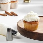 Насадка кондитерская KONFINETTA «Французская звезда», d=3 см, выход d=1.2 см, № 6FT, нержавеющая сталь - Фото 2