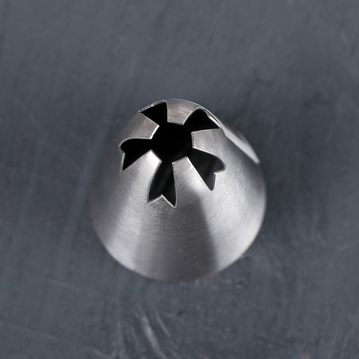 Насадка кондитерская «Закрытая звезда», d=3 см, выход 0,5 см, нержавеющая сталь - фото 1908426878